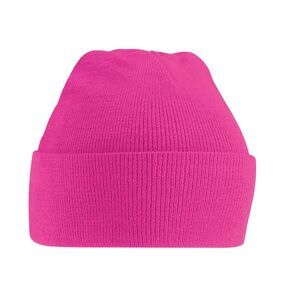 Beechfield Childrens/Kids Knitted Beanie / Fuchsia